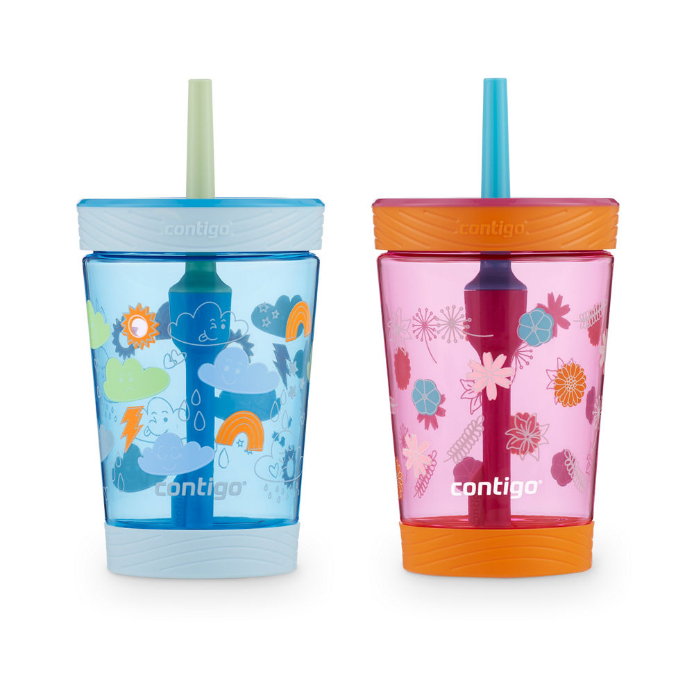 Kids Spill-Proof Tumbler with Straw, 14oz