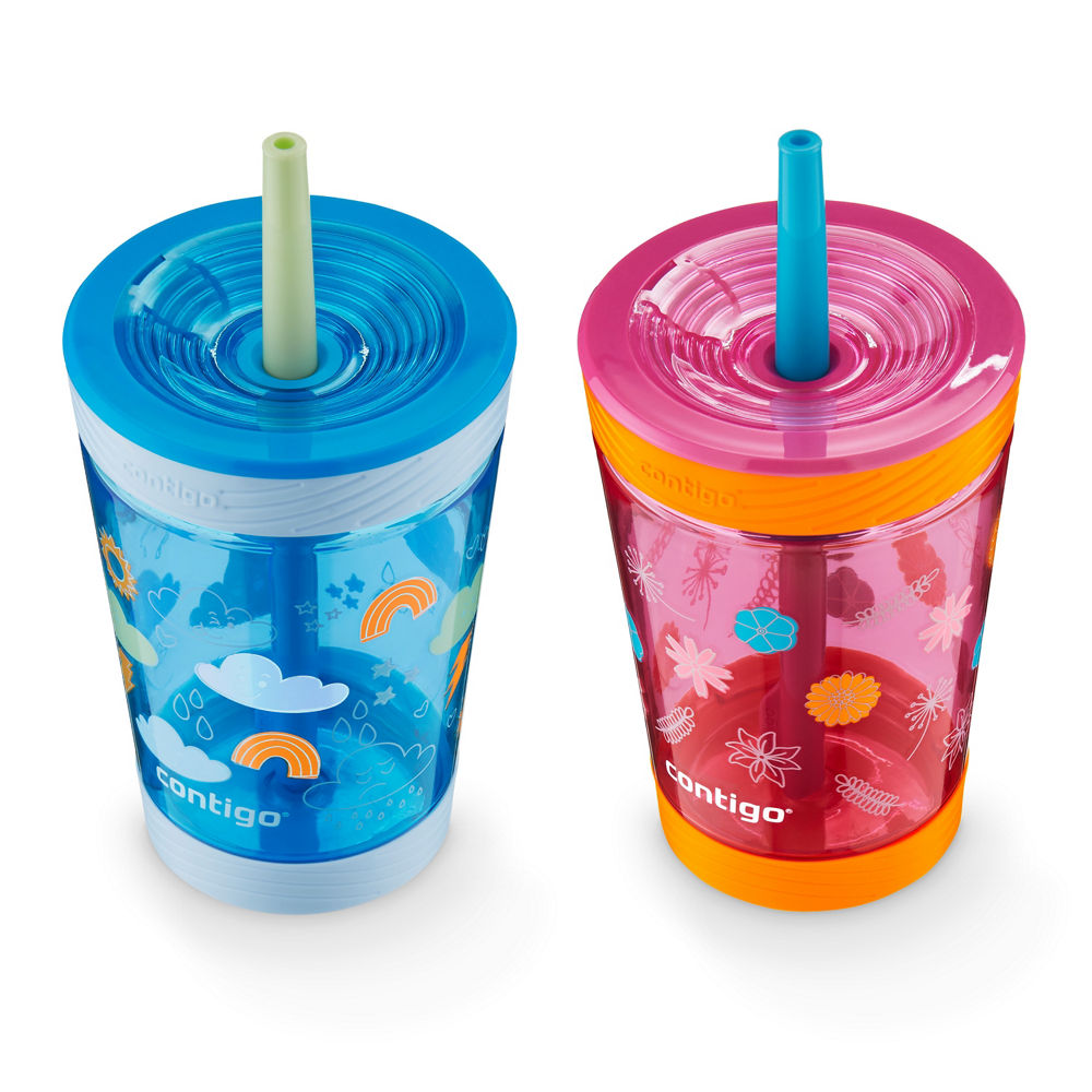 Kids Spill-Proof Tumbler with Straw, 14oz