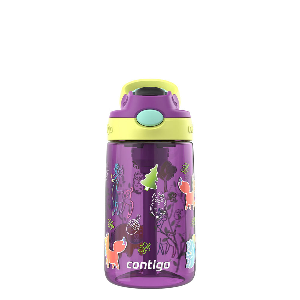 Contigo® Kids Water Bottle with Redesigned AUTOSPOUT® Straw, 14 oz, 2 pack
