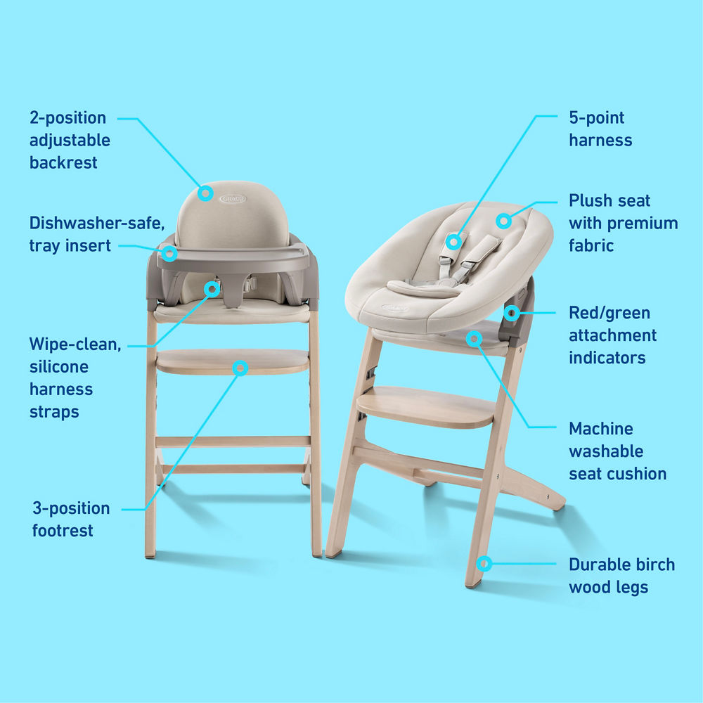 Close2Baby™ 3-in-1 High Chair with Newborn SecureSeat