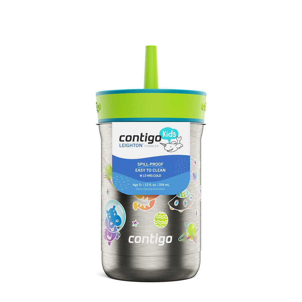Contigo® Kids Leighton Spill-Proof Stainless Steel Tumbler with Straw, 12oz.