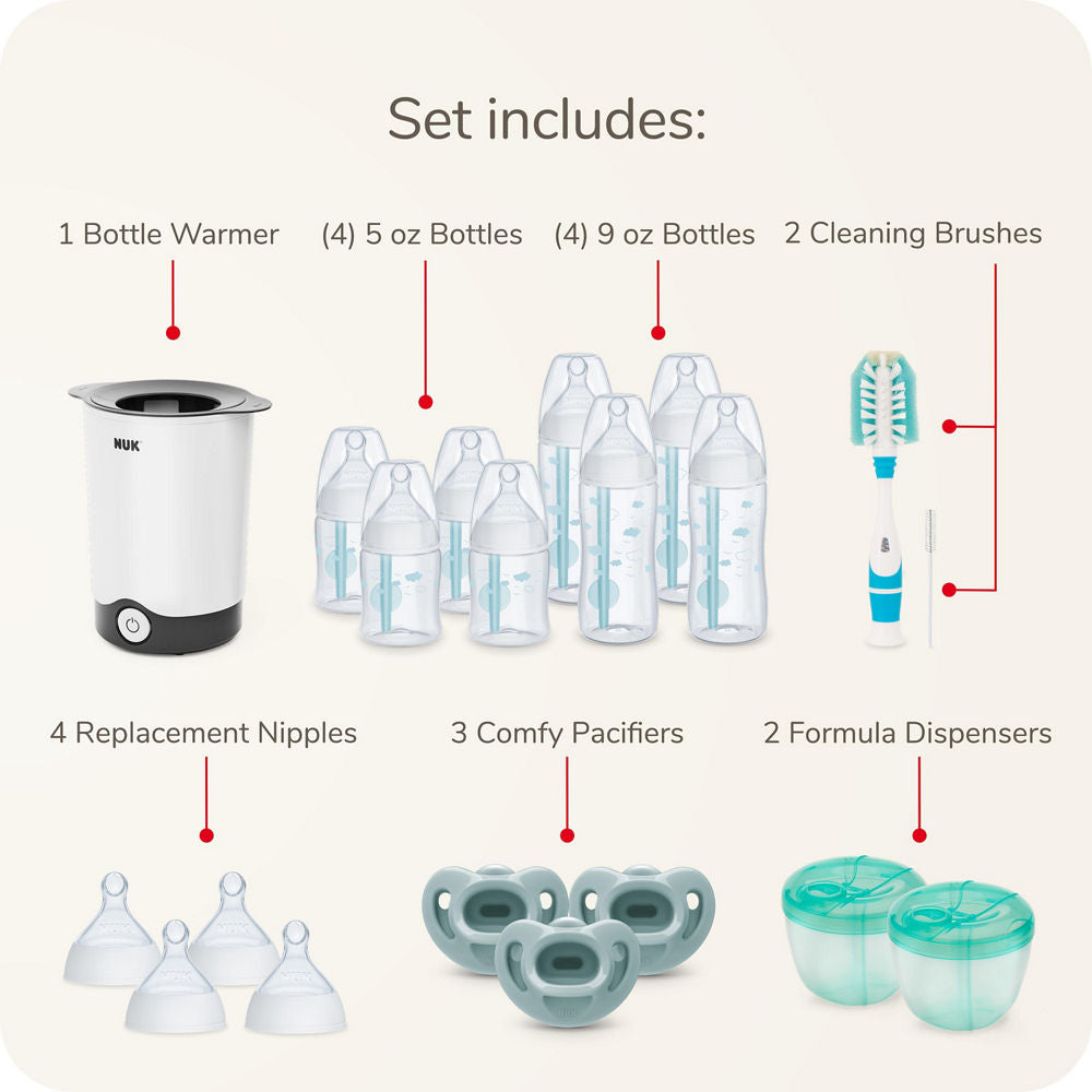 Smooth Flow Pro Anti-Colic Baby Bottles, Bottle Warmer & Accessories Gift Set